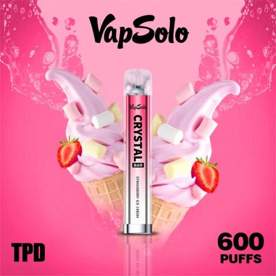 Wholesale Vapsolo Crystal 600 TPD Puffs Disposable Vape